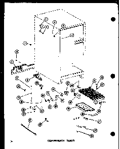 Compressor Parts Diagram and Parts List for TC18D-P73500-25W  Amana Refrigerator