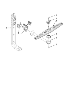 Upper Wash And Rinse Parts Diagram and Parts List for CUD6710XQ2  Crosley Dishwasher