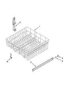 Upper Rack And Track Parts Diagram and Parts List for MDBH949PAM2  Maytag Dishwasher