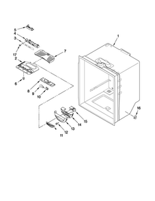Refrigerator Liner Parts Diagram and Parts List for AFF2534FES6  Amana Refrigerator