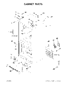 Cabinet parts Diagram and Parts List for MFF2258FEZ04  Maytag Refrigerator