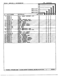 Shelves/accessories Page 2 Diagram and Parts List for HMG211660  Admiral Refrigerator