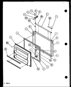 Freezer Door Diagram and Parts List for BX20QL-P1125510WL  Amana Refrigerator