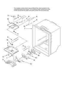 Refrigerator Liner Parts Diagram and Parts List for PBF1951KEW11  Maytag Refrigerator