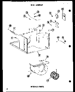 Interior Parts Diagram and Parts List for 10-2NM P54974-2R Amana Air Conditioner