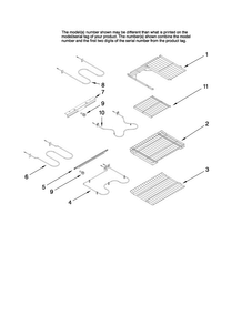 Rack And Element Parts Diagram and Parts List for JDR8895BCB13  Jenn-Air Range