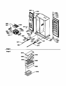 Hinges, Fz Baskets And Accessories Diagram and Parts List for S148DA01-P1305602W  Amana Refrigerator