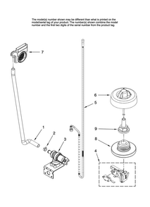 Fill And Overfill Parts Diagram and Parts List for ADB3500AWS1  Amana Dishwasher