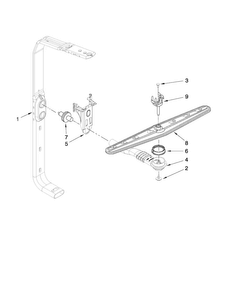 Upper Wash And Rinse Parts Diagram and Parts List for ADB1400AWB2  Amana Dishwasher