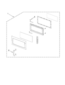 Door Parts Diagram and Parts List for MMV4203WS2  Maytag Microwave