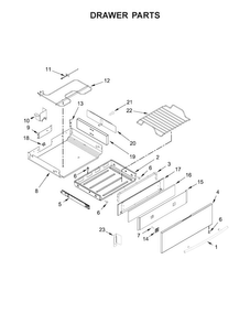 Drawer Parts Diagram and Parts List for JGS1450DB0  Jenn-Air Range