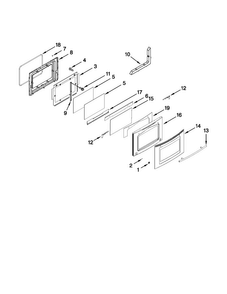 Door Parts Diagram and Parts List for JES9900BCB20  Jenn-Air Range