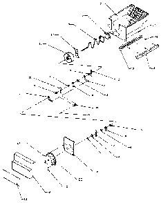 Crushed Ice Bucket Diagram and Parts List for SSD25NB-P1162409W  Amana Refrigerator