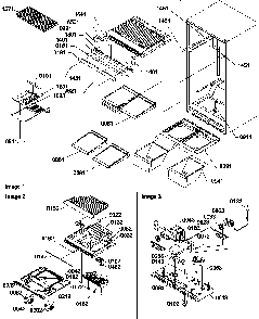 Interior Cabinet And Drain Block Assembly Diagram and Parts List for TG18V1W-P1194606WW  Amana Refrigerator