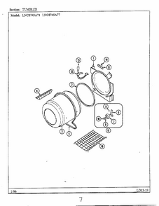 Tumbler Diagram and Parts List for LNC8749A77  Maytag Dryer