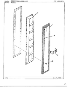 Freezer Inner Door Diagram and Parts List for 22714  Maytag Refrigerator