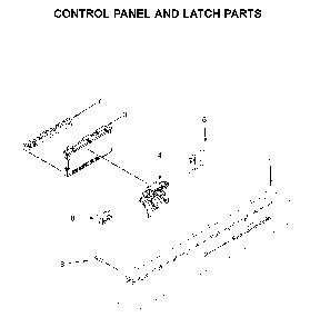 Control panel and latch parts Diagram and Parts List for MDB7959SHZ1  Maytag Dishwasher