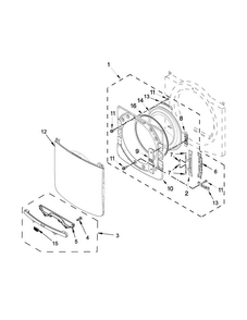 Door Parts Diagram and Parts List for MGD5500FC0  Maytag Dryer