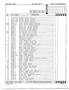 Fresh Food Compartment Page 2 Diagram and Parts List for 19894A  Admiral Refrigerator