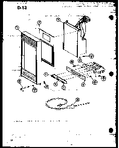 Control Panel Diagram and Parts List for RRL-9TC P75533-6M Amana Microwave