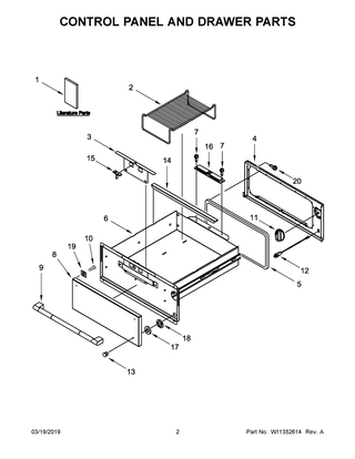 Part Location Diagram of W11349396 Whirlpool HNDLE-DOOR