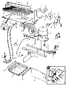 Refrigerator/unit Compartment & System Diagram and Parts List for JRT153LB M7C51B Jenn-Air Refrigerator