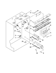 Refrigerator Liner Parts Diagram and Parts List for JB36NXFXRW00  Jenn-Air Refrigerator