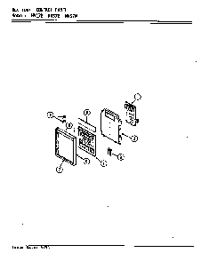 Control Panel Diagram and Parts List for M437B  Jenn-Air Microwave