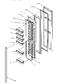 Freezer Door Diagram and Parts List for SRI20S2E-P1190101WE  Amana Refrigerator