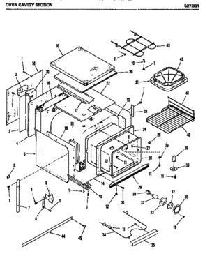 02 - OVEN CAVITY SECTION Diagram and Parts List for 827301  Maytag Microwave