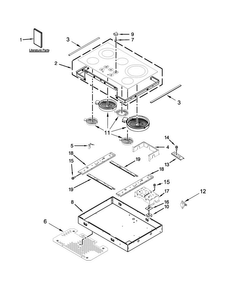 Cooktop Parts Diagram and Parts List for MEC9536BB02  Maytag Cooktop