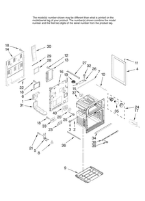 Chassis Parts Diagram and Parts List for JER8895BAS10  Jenn-Air Range