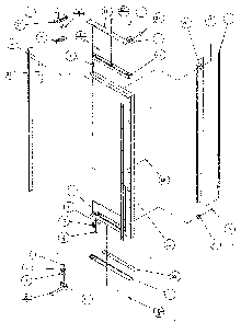 Refrigerator Door, Hinge, And Trim Diagram and Parts List for SX120J-P7870122W  Amana Refrigerator