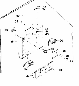 Control Panel Diagram and Parts List for 1437007000  Kenmore Range