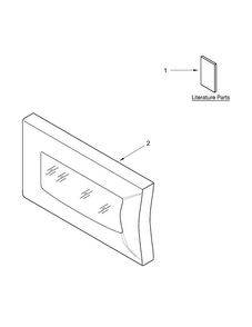 Microwave Door Parts Diagram and Parts List for AMC2206BAB00  Amana Microwave