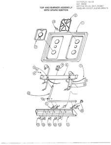 Top/burner/spark Ignition Diagram and Parts List for 2917  Amana Range