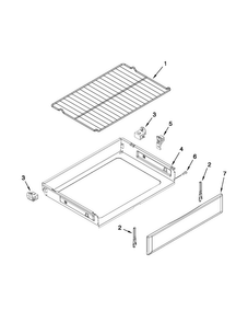Drawer And Rack Parts Diagram and Parts List for MGR8674AW1  Maytag Range