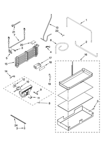 Lower Unit And Tube Parts Diagram and Parts List for JF42PPFXDB00  Jenn-Air Refrigerator