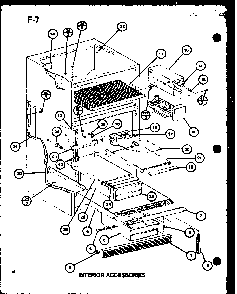 Interior Accessories Diagram and Parts List for TL18G-P76512-6W  Amana Refrigerator
