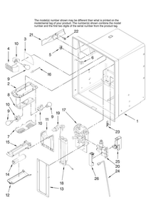 Refrigerator Liner Parts Diagram and Parts List for MFI2569VEB0  Maytag Refrigerator
