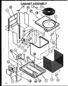 Cabinet Assembly Diagram and Parts List for SRCF48U03E P1100012C Amana Air Conditioner