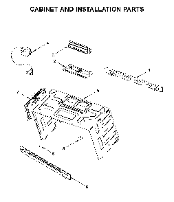 Cabinet and installation parts Diagram and Parts List for YMMV6190FZ3  Maytag Microwave