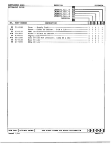 Gas Dryer Exterior Assembly Page 3 Diagram and Parts List for 8835A  Norge Dryer
