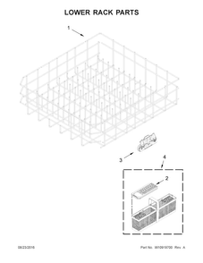 Lower Rack Parts Diagram and Parts List for MDB8959SFZ4  Maytag Dishwasher