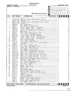 Doors Page 2 Diagram and Parts List for 21524-0A  Admiral Refrigerator