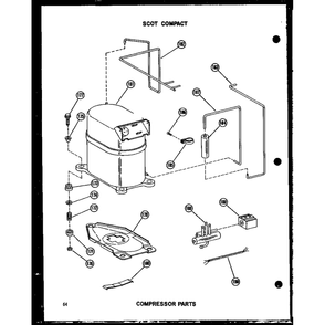 Compressor Parts 1 Diagram and Parts List for 109-2J P54390-83R Amana Air Conditioner
