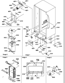 Drain Systems, Rollers, And Evaporator Assy Diagram and Parts List for SRD325S5W-P1199402WW  Amana Refrigerator