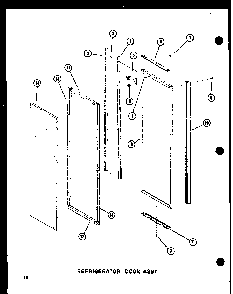 Refrigerator Door Assy Diagram and Parts List for SRI519D-P73900-19W  Amana Refrigerator