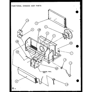 Functional Chassis Assy Parts (Pth12400er/P9872129r) Diagram and Parts List for PTH12400ER P9872129R Amana Air Conditioner