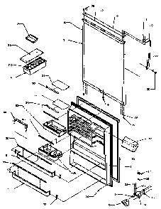 Refrigerator Door Diagram and Parts List for TC18A3L-P1181812WL  Amana Refrigerator